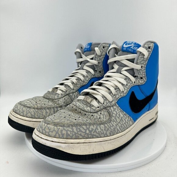 Nike Other - Nike Air Force 1 High Men Size 11.5 315121-406 Blue Court Crackle Grey Shoes
